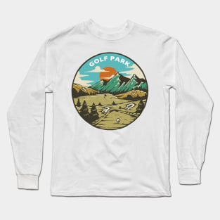 Golf Park Illustration Design Long Sleeve T-Shirt